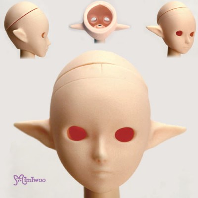 HD-PB-2703W Obitsu 1/6 Dollfie Body Eye Hole Pixy Ear Head White