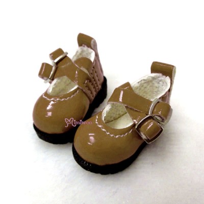 1/6 BJD Doll Cross Strap Shoes Brown LYS002LBN