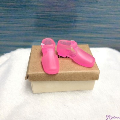 817931 Sekiguchi Momoko 1/6 Size Doll Shoes - T-Strap Ballerina Dance Clear Pink