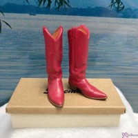 818150 Sekiguchi Momoko 1/6 Size Plastic Doll Shoes - Western Boots Red