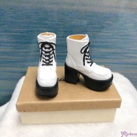 820337 Sekiguchi Momoko 1/6 Size Plastic Doll Shoes - Built-Up Boots White