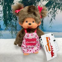 201648 Monchhichi Flower Apron S Size Twin Braids Girl Plush ~ NEW ~ 201648 Monchhichi Flower Apron S Size Twin Braids Girl Plush ~ NEW ~