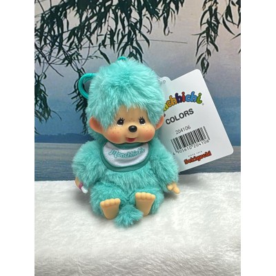 204106-GN Monchhichi SS Size Colors Mascot with Plastic Keychain Green
