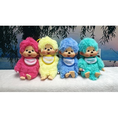 204106-GN Monchhichi SS Size Colors Mascot with Plastic Keychain Green