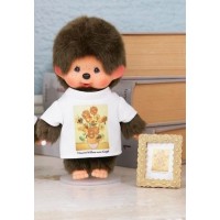 204954 Monchhichi Art S Size Plush with Tee Sunflowers by Van Gogh ~ PRE-ORDER ~