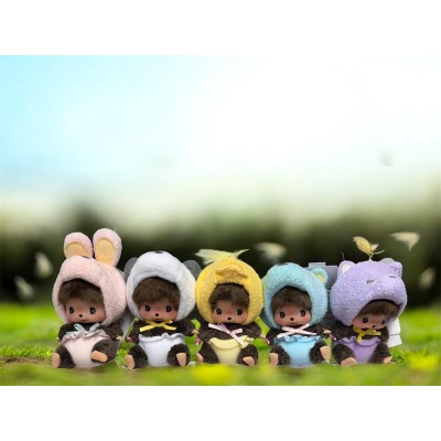205783+790+806+813+820 Monchhichi Baby Bebichhichi SS Size Big Head Animal Mascot 5pcs Set