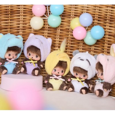 205813 Monchhichi Baby Bebichhichi SS Size Big Head Plush Animal Mascot - Chick