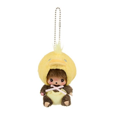 205813 Monchhichi Baby Bebichhichi SS Size Big Head Plush Animal Mascot - Chick