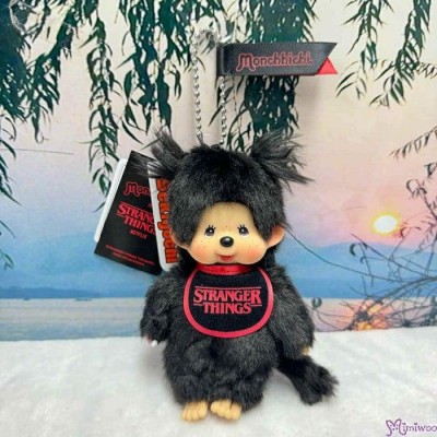 206032 NETFLIX Limited Monchhichi x Stranger Things SS Size Keychain Mascot Black Girl 