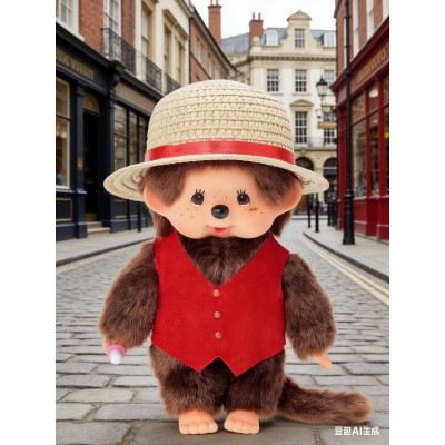 206056 Monchhichi x ONE PIECE S Size Plush S2 Luffy 