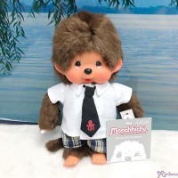 222670 Sekiguchi Monchhichi S Size Tie Shirt Checker Pants Boy ~ RARE 222670 Sekiguchi Monchhichi S Size Tie Shirt Checker Pants Boy ~ RARE
