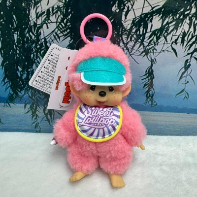 227020 Sweet Lollipop Monchhichi SS Size Keychain Mascot Pink  