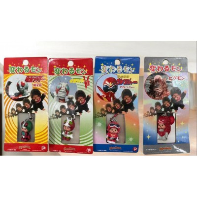 233540 Monchhichi 3cm Mini Mascot Phone Strap Ultraman Red 超人 吊飾 