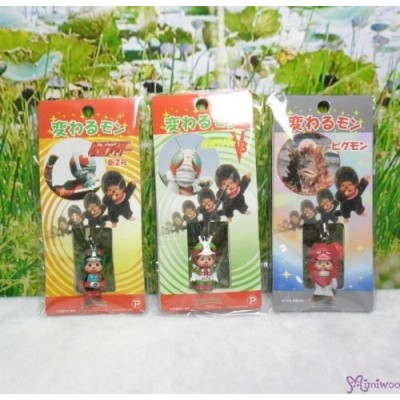 233620  Monchhichi 3cm Mini Mascot Phone Strap Ultraman Monster 超人 怪獸 吊飾  