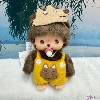 244577 Monchhichi Baby Bebichhichi Plush Doll Red Hat Wolf Boy  ~ NEW ARRIVAL ~