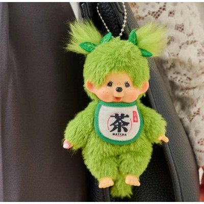 249954 Monchhichi Mascot SS Size Keychain Matcha Green Tea 2026 ~ NEW 