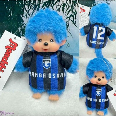 25-O-0061-01 Japan J-League Soccer Club GAMBA OSAKA x Monchhichi Player Keychain Mascot 25-O-0061-01 Japan J-League Soccer Club GAMBA OSAKA x Monchhichi Player Keychain Mascot