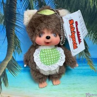 263080 Monchhichi Friend Mascot 14cm Keychain - TanuTanu Raccoon 