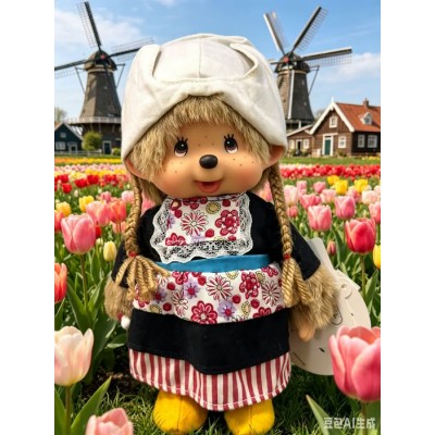 276400 Sekiguchi Monchhichi Plush 20cm MCC National Dutch Girl ~ RARE 276400 Sekiguchi Monchhichi Plush 20cm MCC National Dutch Girl ~ RARE