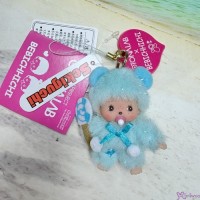 294270 Monchhichi Baby Bebichhichi 9cm OTONALAB Blue Angel Bear Mascot ~ RARE 294270 Monchhichi Baby Bebichhichi 9cm OTONALAB Blue Angel Bear Mascot ~ RARE