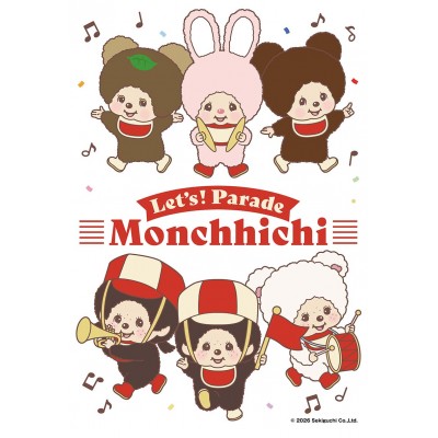 300376 Monchhichi 300pcs Jigsaw Puzzle 50th Anniversary Let's Parade (Made in Japan) 