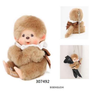 307492 Monchhichi  Plush Glove Holder Curtain Clip Beige  +