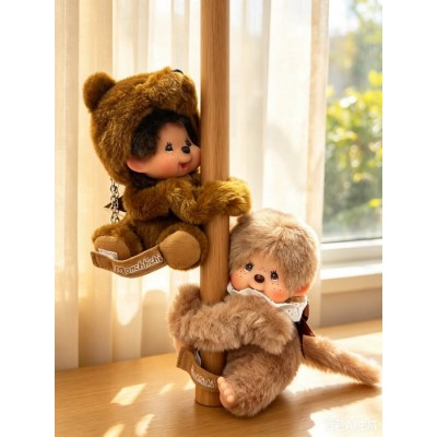 307492 Monchhichi  Plush Glove Holder Curtain Clip Beige  +