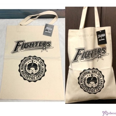 337140 Monchhichi Baseball Eco Bag 36 x 48cm 100% Cotton Hand Bag - Fighters Black