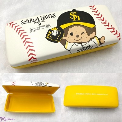 337317 Fukuoka Softbank Hawks x Monchhichi Glasses Case Yellow 眼鏡盒 