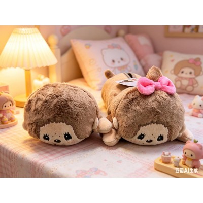 35781 Monchhichi Zipper Plushy Stationery Case Big Head Girl
