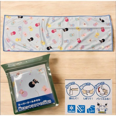5238 Monchhichi 20 x 60cm Polyester Ultra-thin Absorbent Cooling Towel