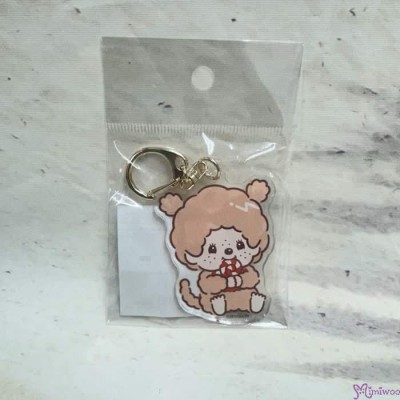 602918 Color Monchhichi 6cm Acrylic Keychain Mascot - Brown Girl