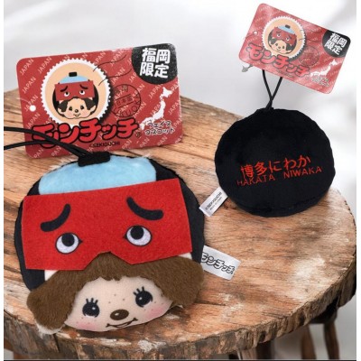 663100 Japan Fukuoka Limited Monchhichi Big Head Mascot ~ Hakata Niwaka