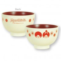 713063 Sekiguchi Monchhichi Methacrylic Resin Miso Soup Bowl ~ Made in Japan
