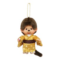 717729 Monchhichi 13.5cm Keychain Mascot - Kimono Gold 717729 Monchhichi 13.5cm Keychain Mascot - Kimono Gold