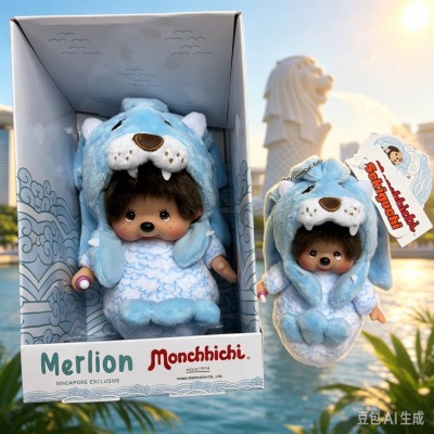 738892 Singapore Limited - Monchhichi Merlion Plush Mascot ~ NEW ~