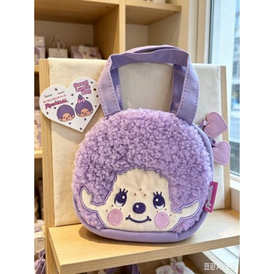 739330 Monchhichi Hand Bag Round Handbag Purple
