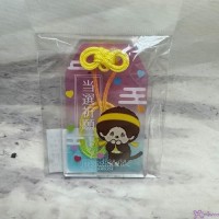 743932 Monchhichi Clear Plastic Lucky Charm Mascot Amulet - Win 743932 Monchhichi Clear Plastic Lucky Charm Mascot Amulet - Win