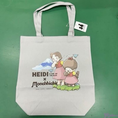 744496 The Little Vagrant Lady 飄零燕 x Monchhichi M Size Tote Bag - Grey 744496 The Little Vagrant Lady 飄零燕 x Monchhichi M Size Tote Bag - Grey
