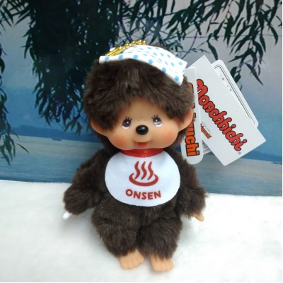 745036 Japan Limited Monchhichi SS Size Keychain Mascot - Onsen