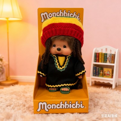 746446 Monchhichi S Size Jamaica 20cm Plush ~ Japan Tokyo Limited ~ PRE-ORDER ~ 746446 Monchhichi S Size Jamaica 20cm Plush ~ Japan Tokyo Limited ~ PRE-ORDER ~
