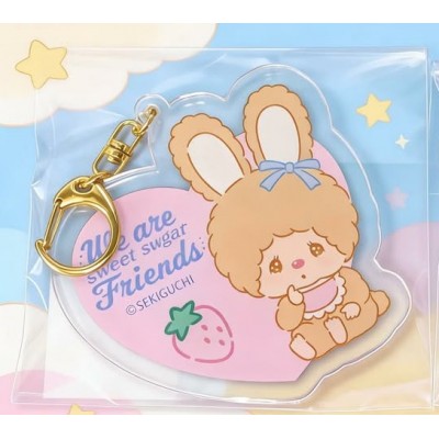 748722 Sugar Sweet Monchhichi 8cm Plastic Keychain Mascot - Chimutan