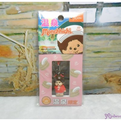 Monchhichi 3cm Mini Plastic Mascot Phone Strap Onsen Spa Red 温泉限定 吊飾 798320