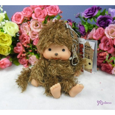 885640 Monchhichi Shinzi Katoh MCC Beanie Mascot + Keychain Key Holder ~ RARE