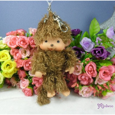 885640 Monchhichi Shinzi Katoh MCC Beanie Mascot + Keychain Key Holder ~ RARE