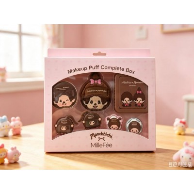 MF001 Millefee x Monchhichi Makeup Puff Set ~ NEW ~