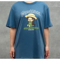 MO1162-262LBLE Monchhichi Mon Mon Farm 100% Cotton Adult Tee Blue L Size  