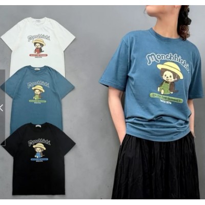 MO1162-262LLBLE Monchhichi Mon Mon Farm 100% Cotton Adult Tee Blue LL Size  