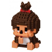 NBCC286 Monchhichi 5cm Nanoblock Micro Building Block - Brown Girl NBCC286 Monchhichi 5cm Nanoblock Micro Building Block - Brown Girl