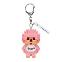 NFG-54 Monchhichi 6cm Plastic Nanoblock Keychain - PINK